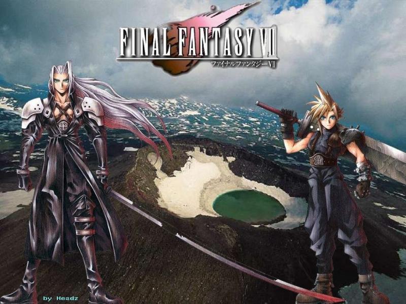 Wallpaper sephiroth et cloud Final Fantasy 7