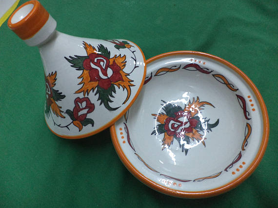 Traditional Moroccan hand made ceramic tagine