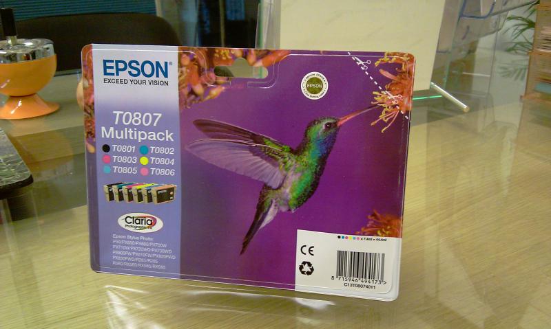 Encre EPSON T0807 (oiseau) à 59.90 € - cliquer sur l'image