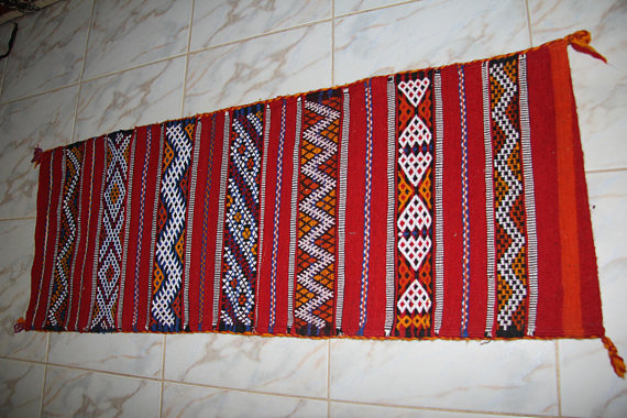 Berber Moroccan Cushion red