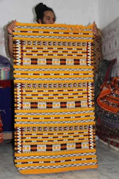  Moroccan Kilim Sabra Yellow Berber rug