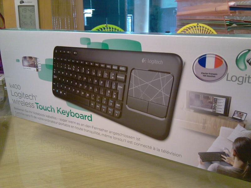 clavier Logitech Wireless Touch Keyboard K400 à 43 € - cliquer sur l'image