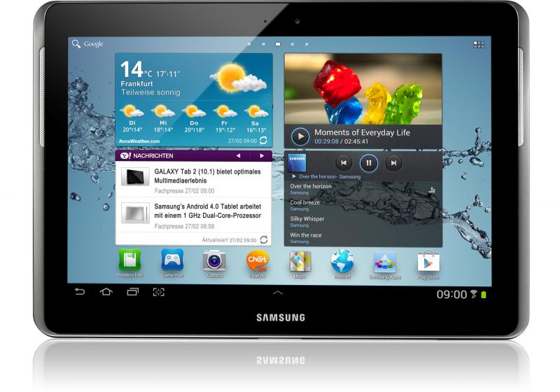 Tablette Samsung Galaxy Tab 2 10.1 à 275 € - cliquer sur l'image