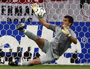 Portuguese goalkeeper Ricardo saves a penalty kick 1er juillet 2006