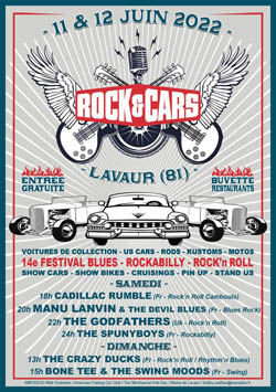 Festival  ROCK’&’CARS à Lavaur (81) les 11 et 12 juin 2022